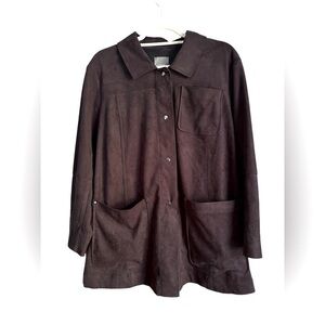 EUC Black Suede Fringed Jacket, Size XL